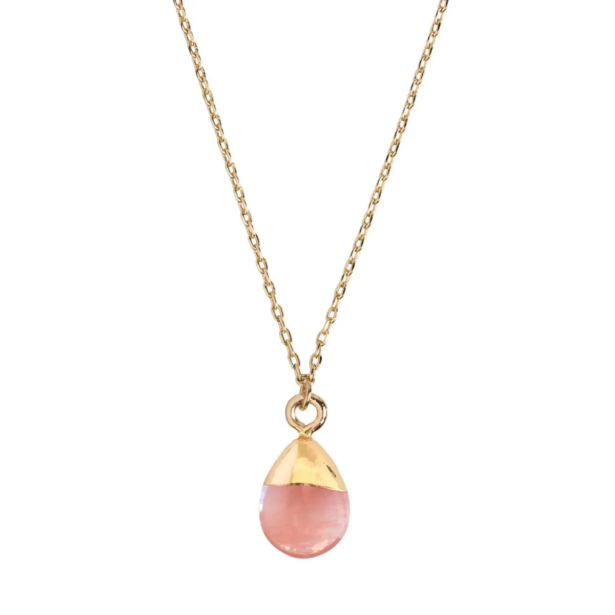 Gold Dipped Semi Precious Stone Necklace