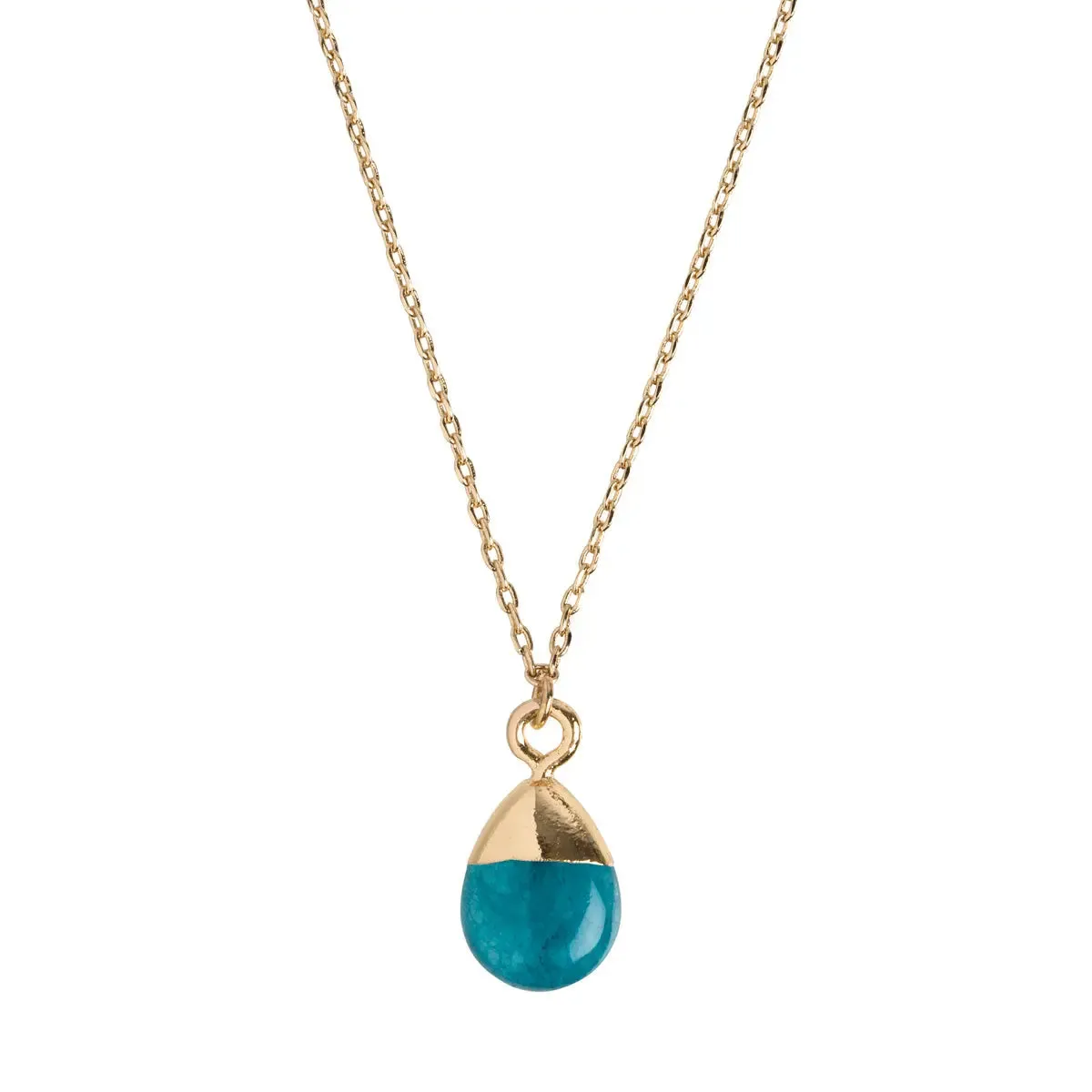 Gold Dipped Semi Precious Stone Necklace