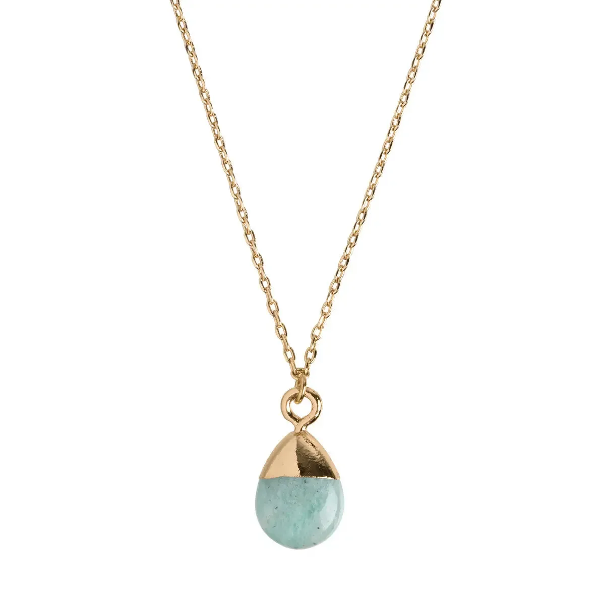 Gold Dipped Semi Precious Stone Necklace