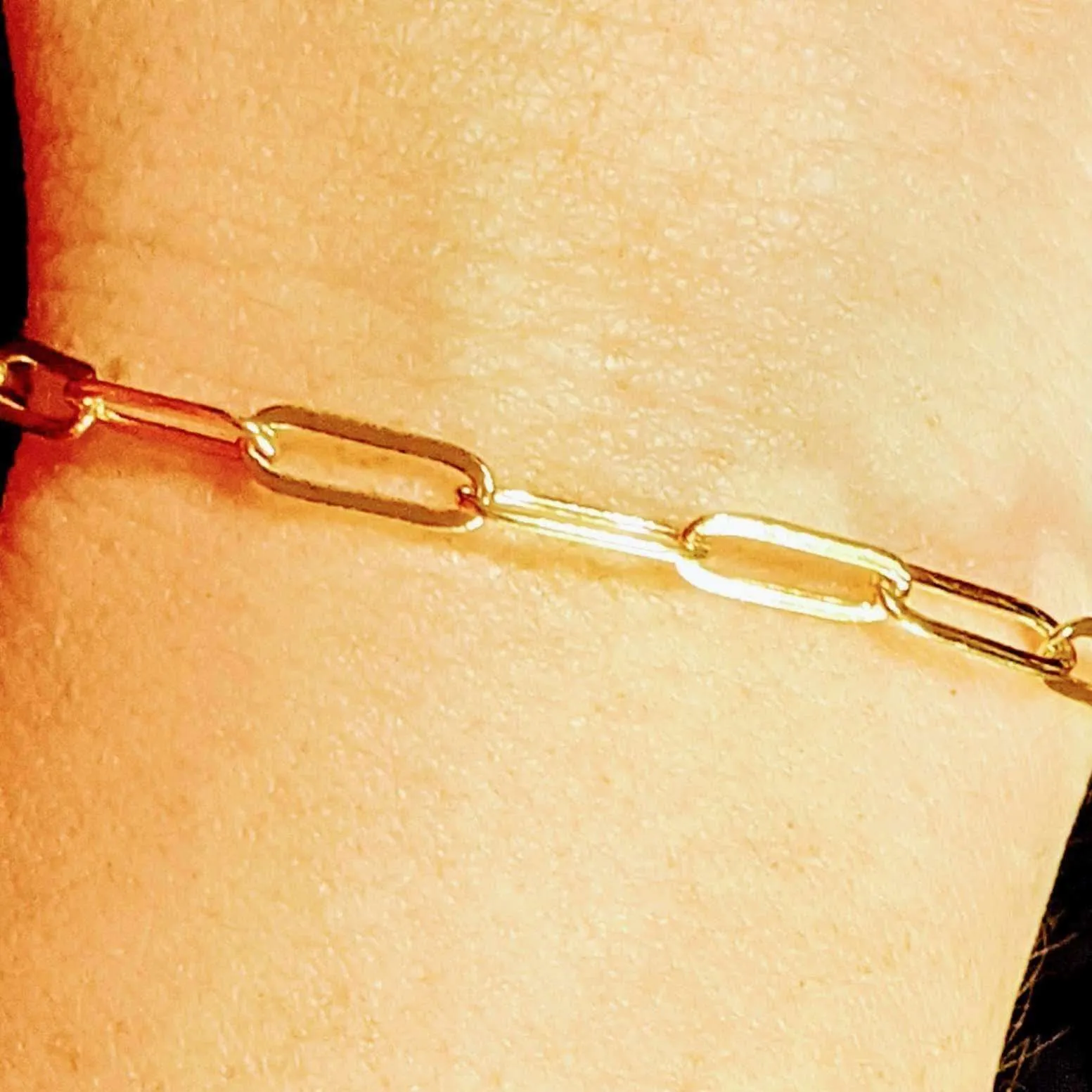 Gold Paperclip Chain Bracelet