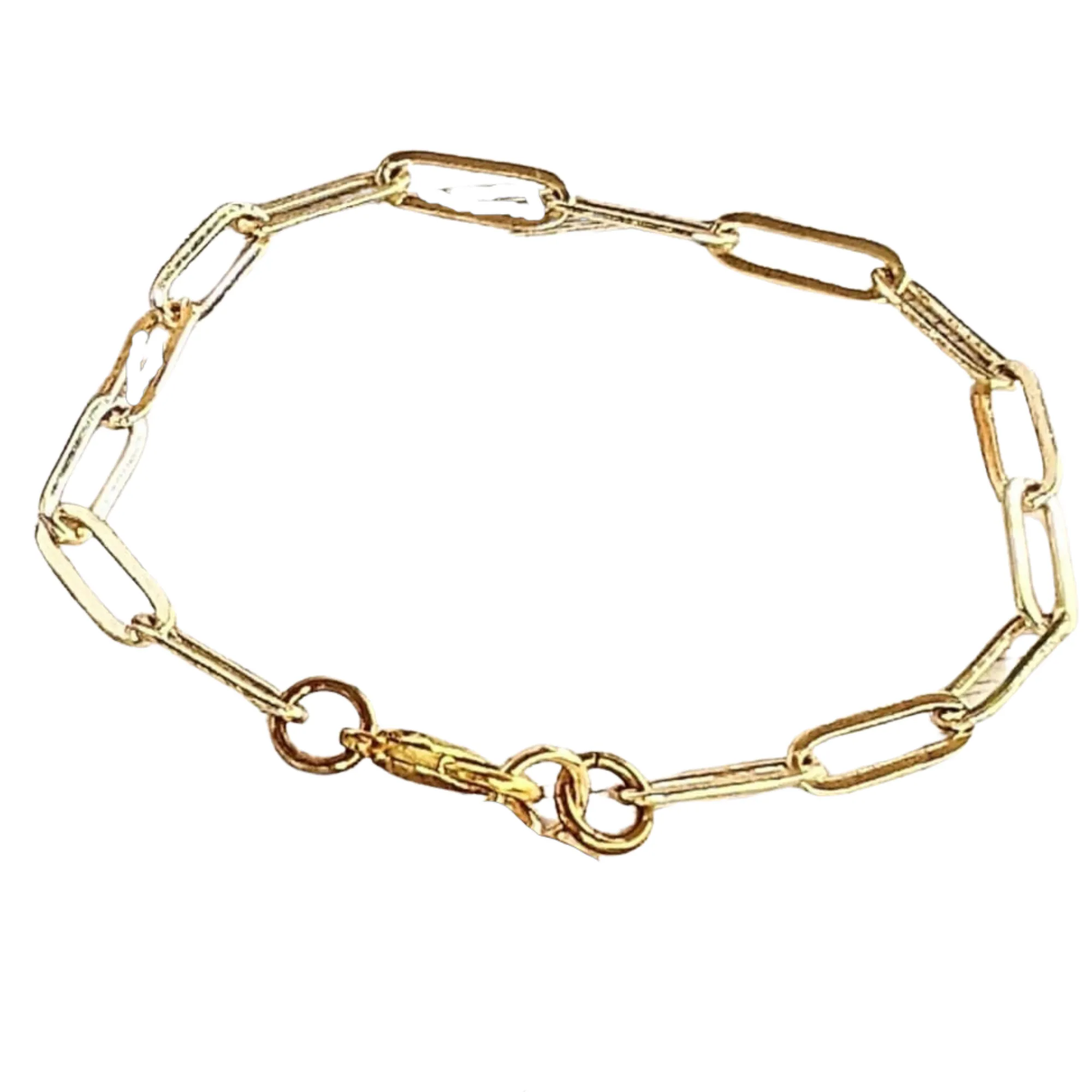 Gold Paperclip Chain Bracelet