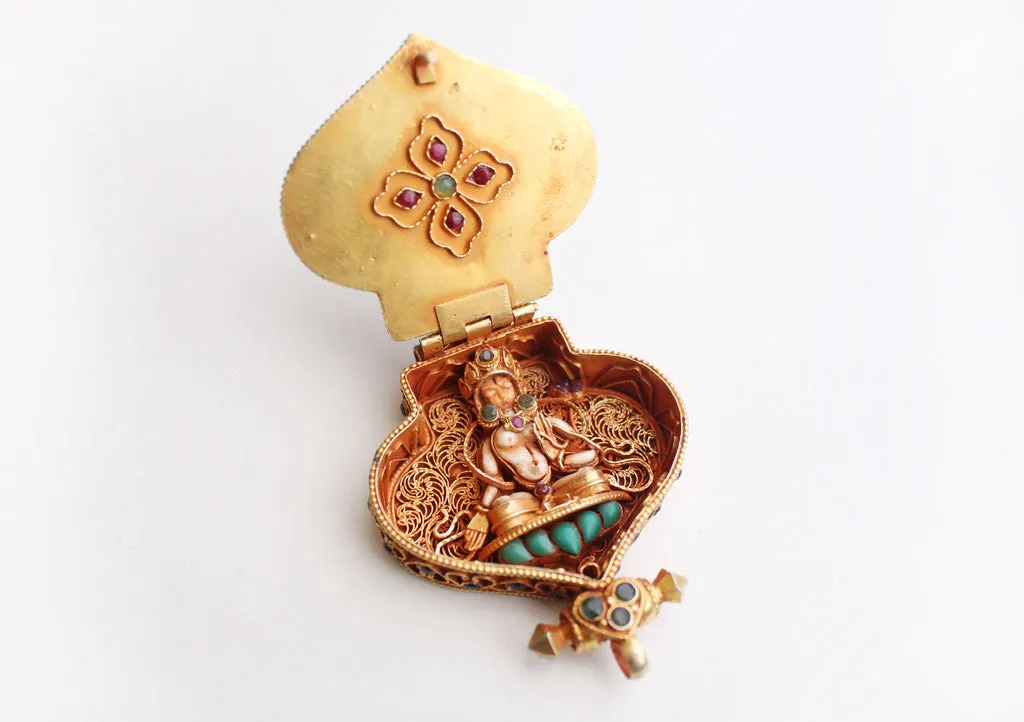 Goldplated Silver Sterling Manjushri Ghau Pendant