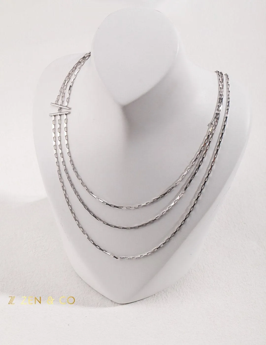 HARPER Minimalist 3 layer stackable necklace