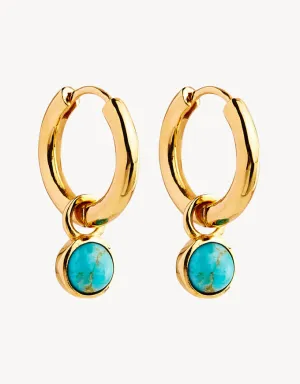 Heavenly Turquoise Gold Earrings