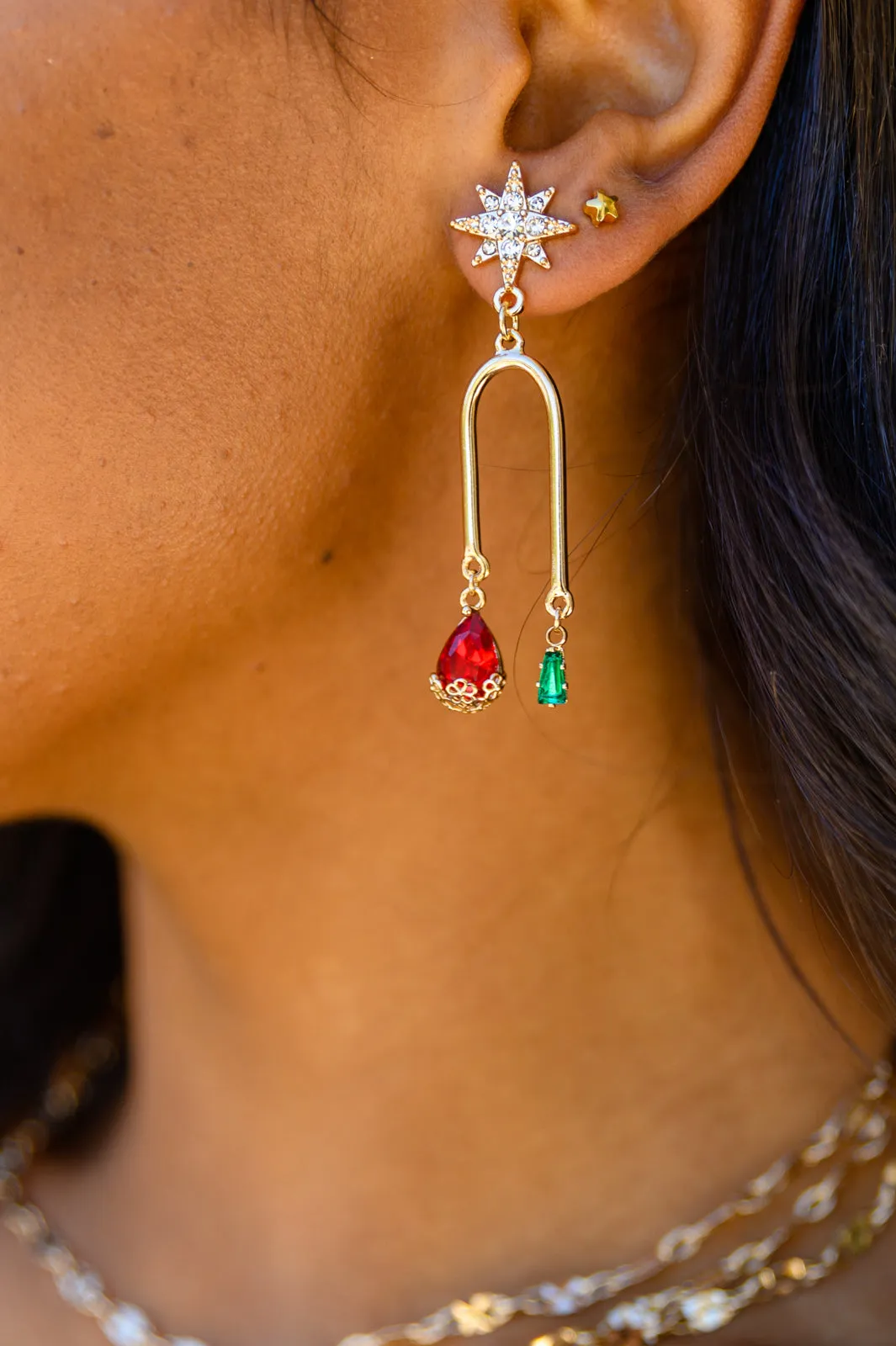 Holiday Star Drop Earrings