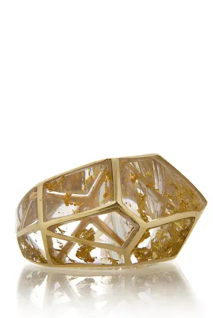 ISHARYA LOUVRE Leaf Gold Resin Ring