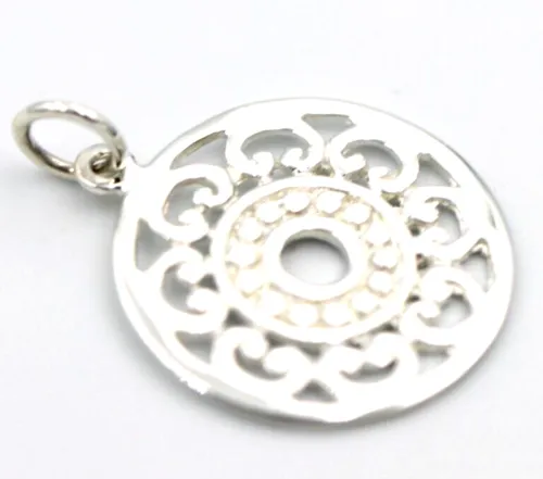 Kaedesigns, New Genuine New Sterling Silver 925 Filigree Round Pendant