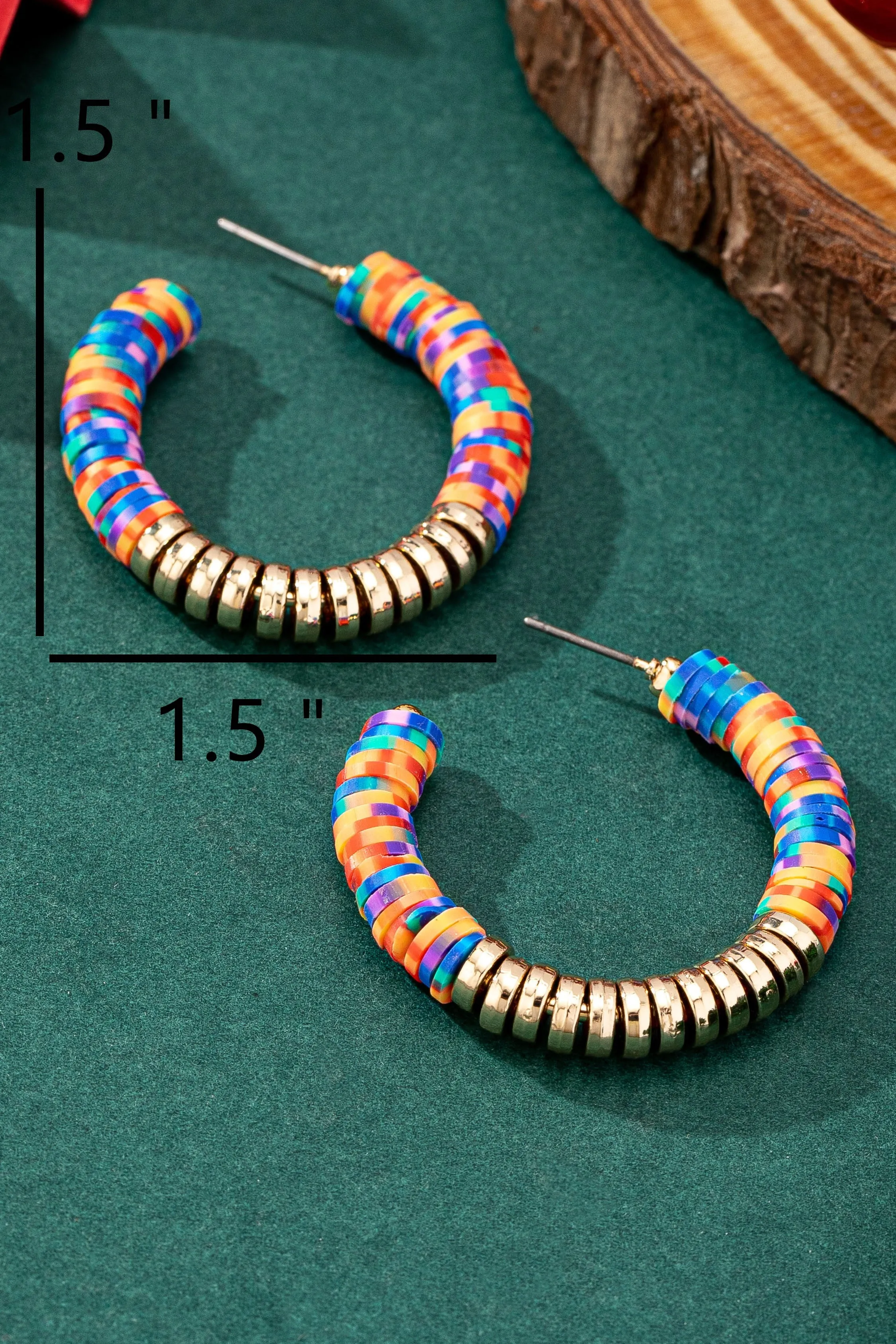 Kaleidoscope Charm Hoop Earrings