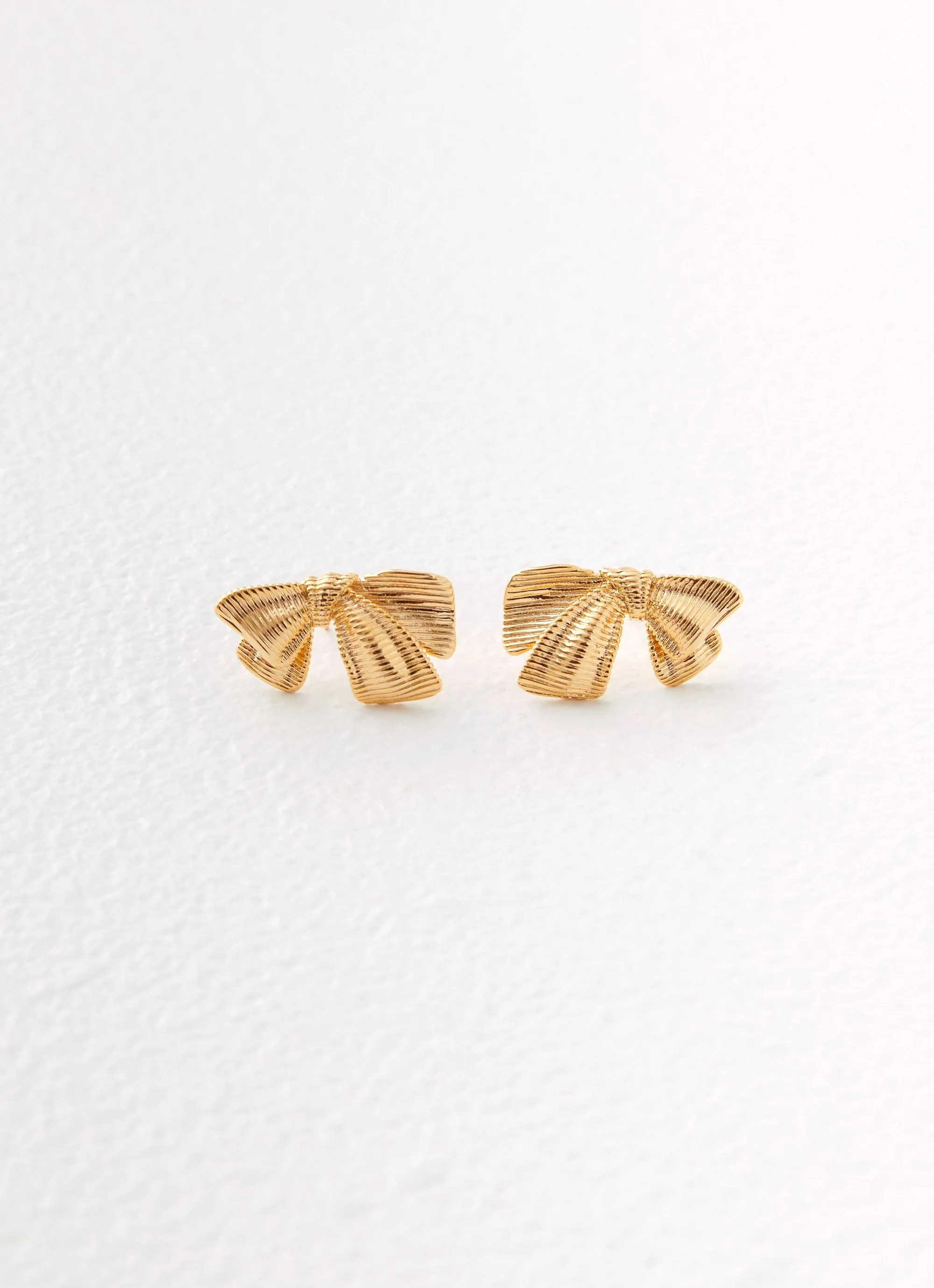 Kiyah Bow Earrings - Gold