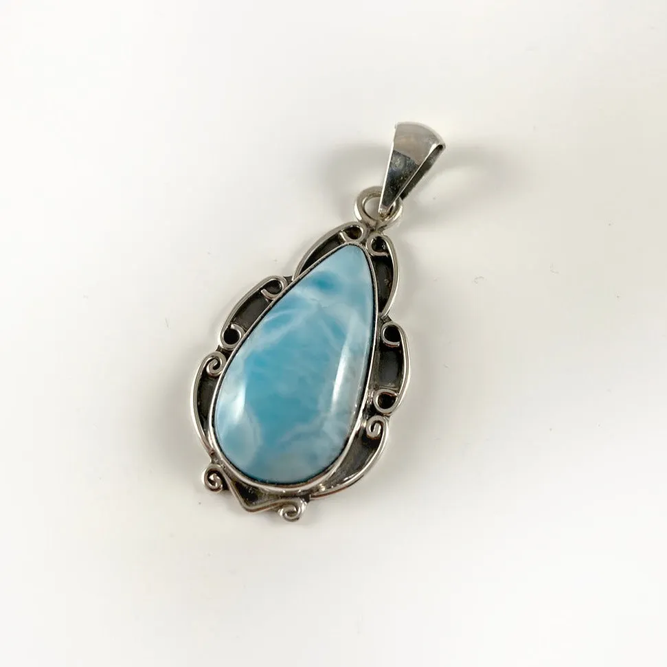 Larimar & Sterling Silver Pendant