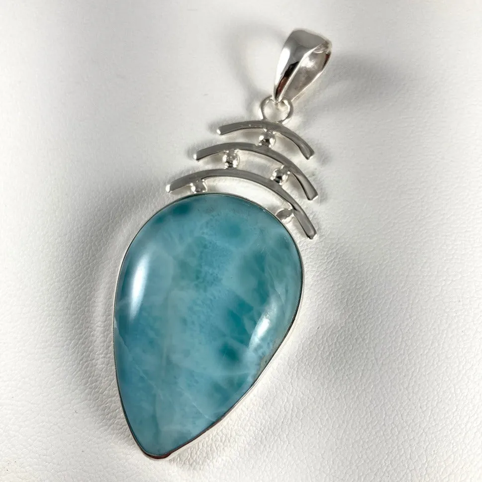 Larimar & Sterling Silver Pendant