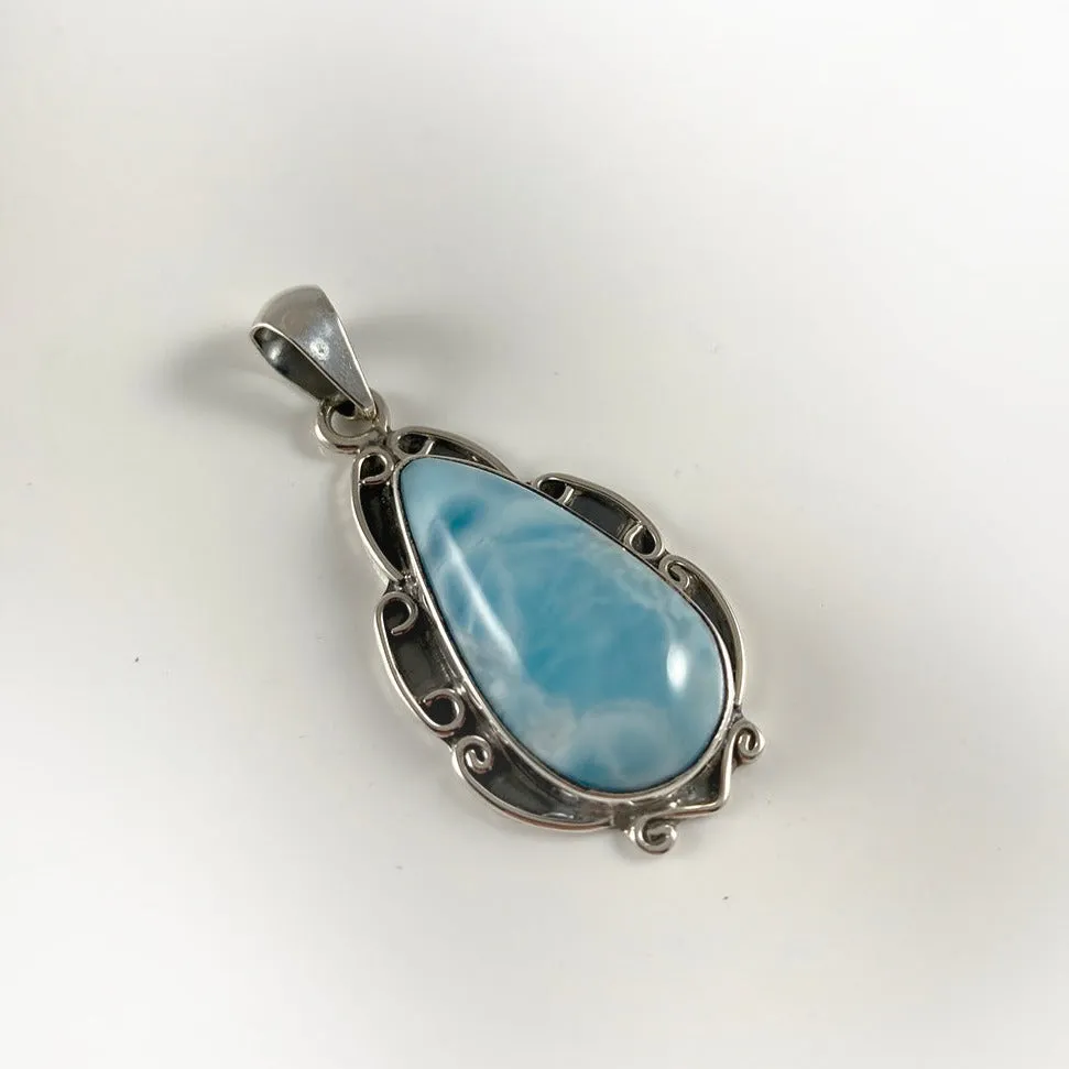 Larimar & Sterling Silver Pendant