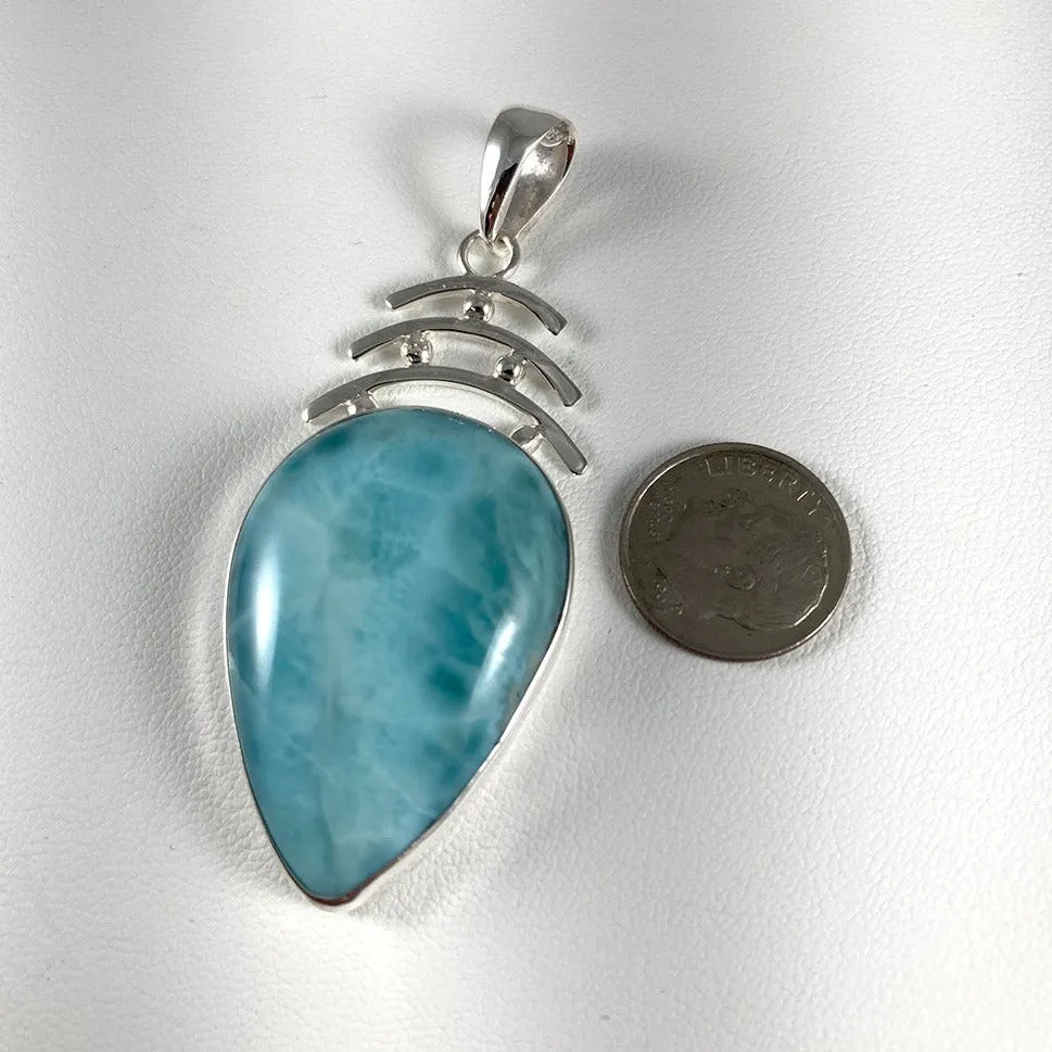 Larimar & Sterling Silver Pendant