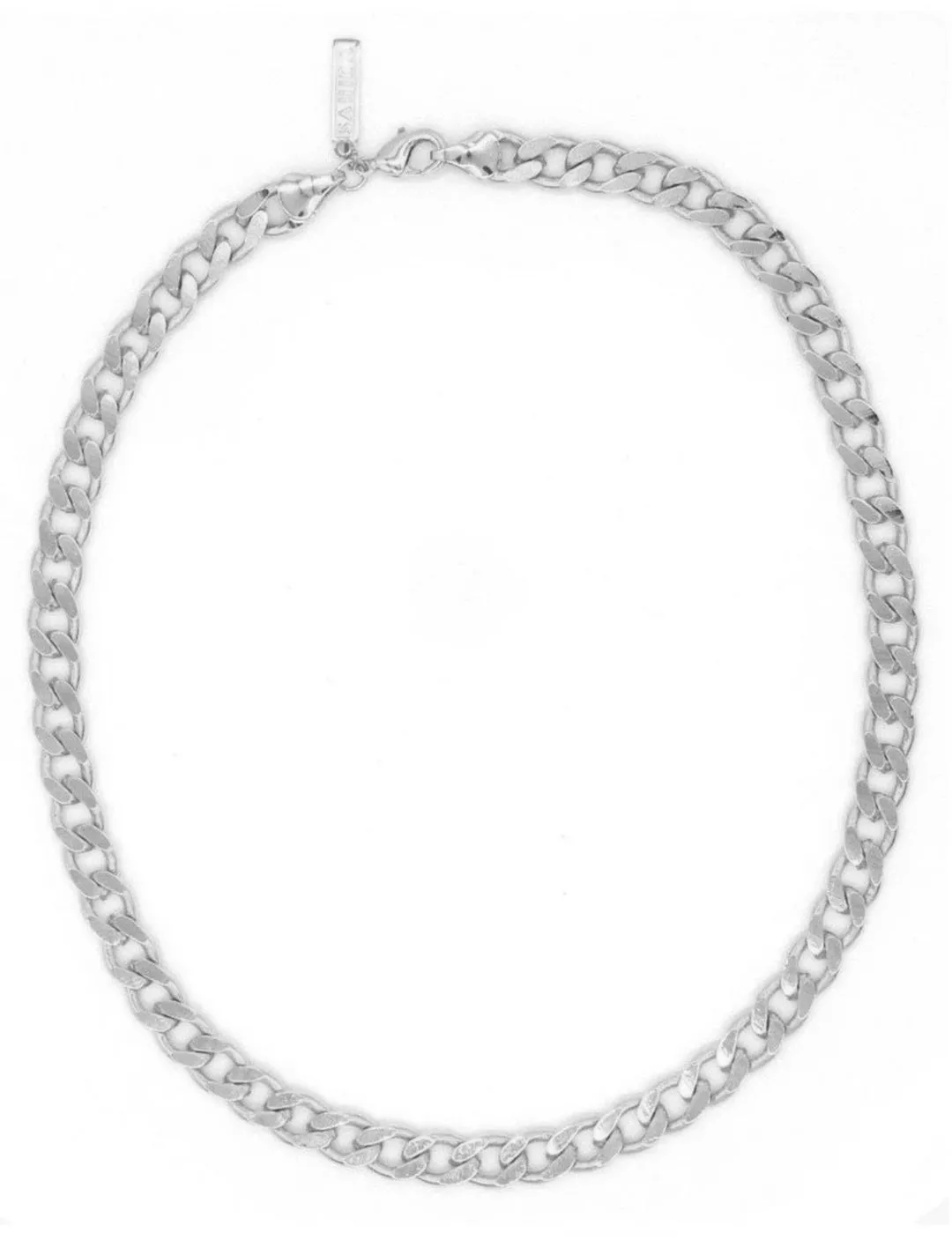 Leila Cuban Link Choker, Silver