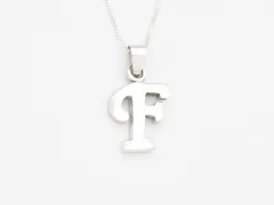 Letter F Pendant - Alphabet Letter Necklace - Initial F Necklace