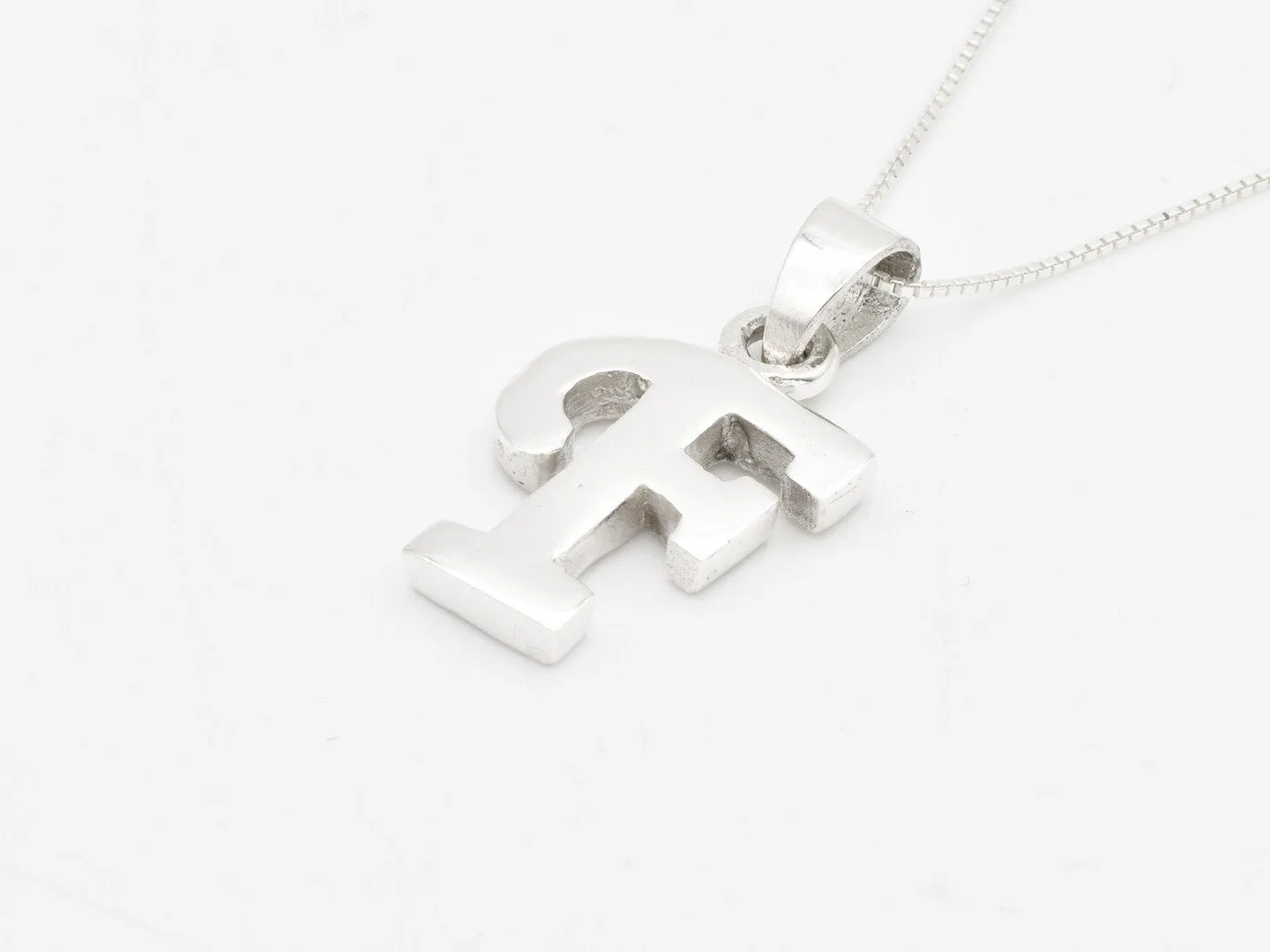 Letter F Pendant - Alphabet Letter Necklace - Initial F Necklace