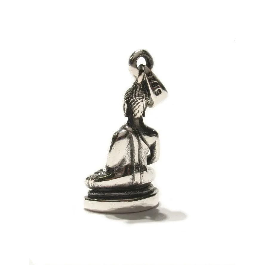 Meditating Buddha Sterling Silver Pendant I