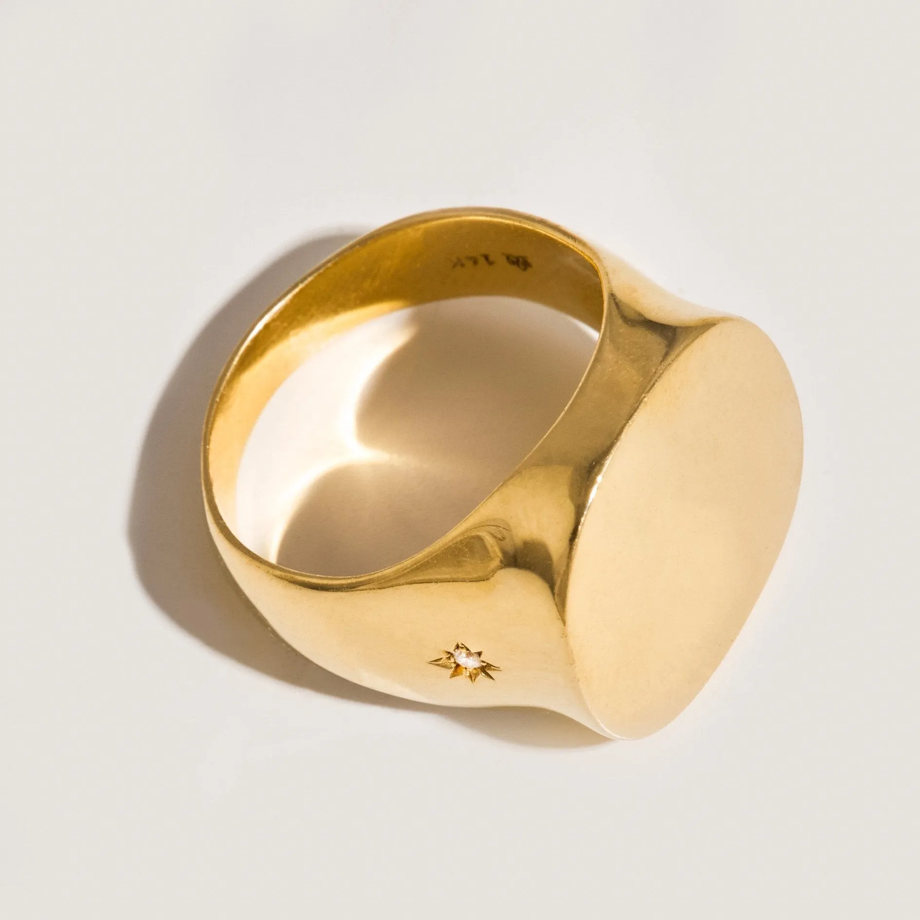 Mila Gold Ring Side Star Setting