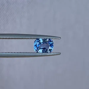 Natural Blue sapphire Cushion cut, sky Blue sapphire 0.74 crt, Loose Gemstone