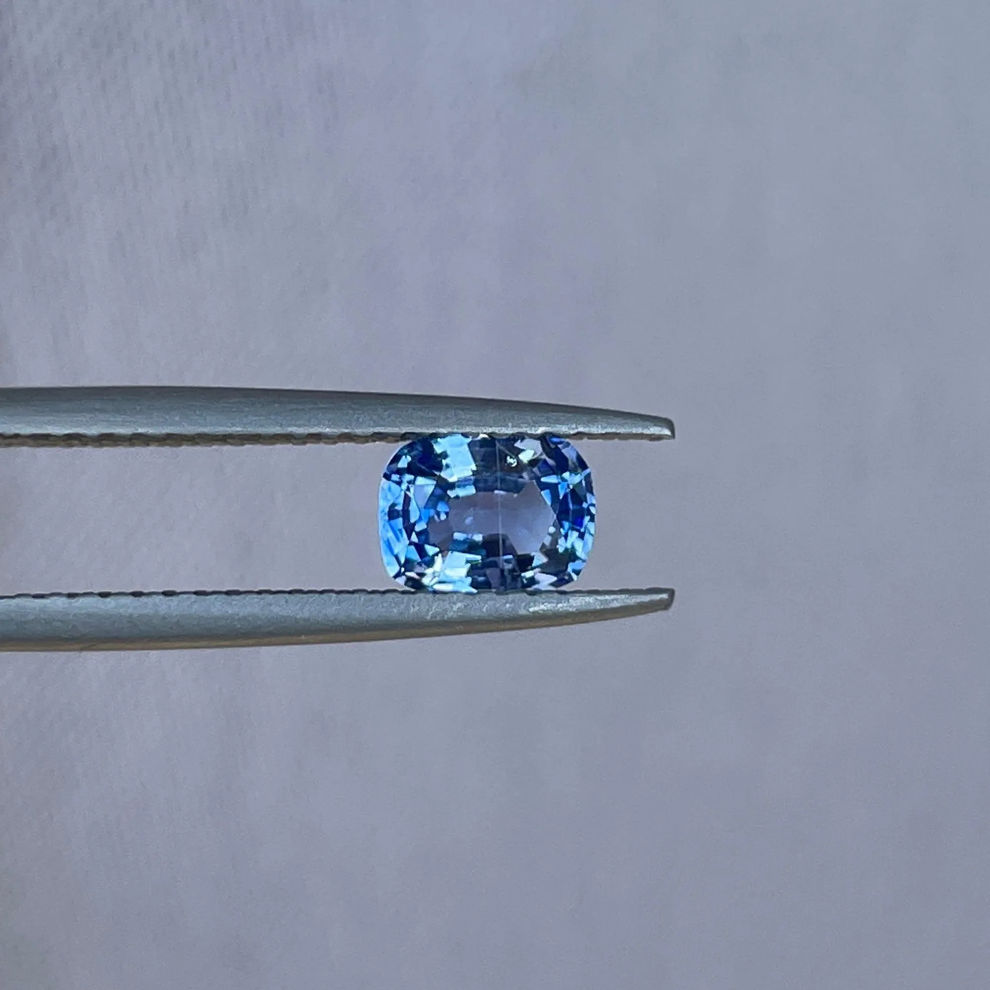 Natural Blue sapphire Cushion cut, sky Blue sapphire 0.74 crt, Loose Gemstone