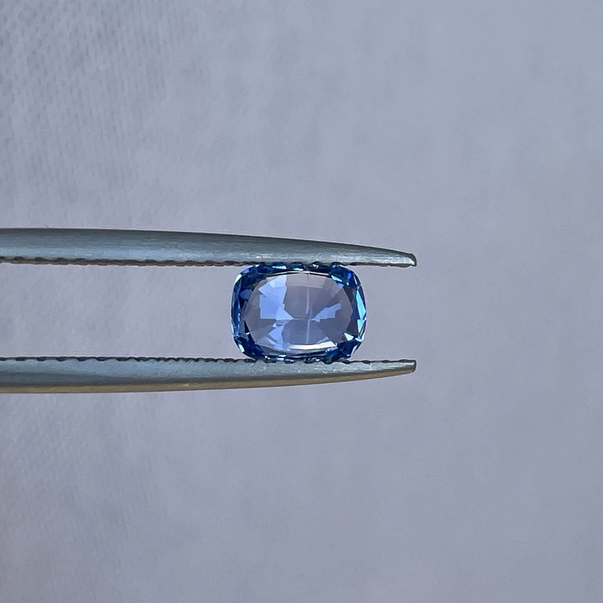 Natural Blue sapphire Cushion cut, sky Blue sapphire 0.74 crt, Loose Gemstone