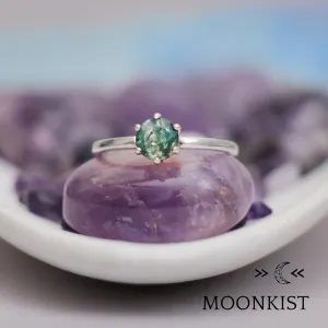 Natural Moss Agate Classic Solitaire | Moonkist Designs