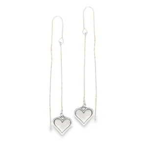 P416 Heart Long Earrings