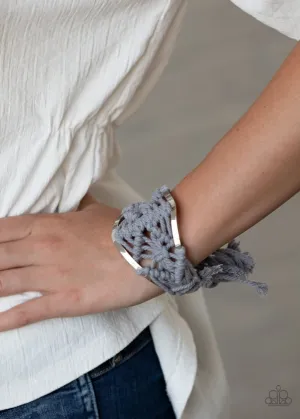 Paparazzi Bracelet ~ Macrame Mode - Silver