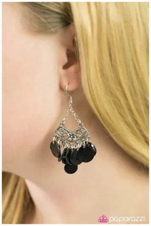 Paparazzi Earring ~ For SHORE - Black