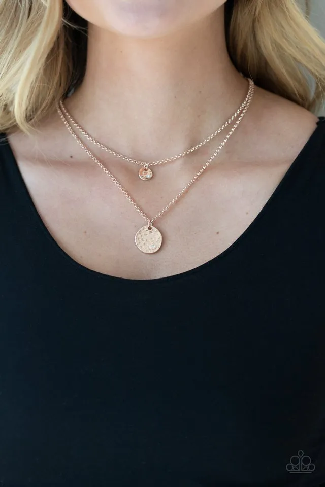 Paparazzi Necklace ~ Modern Minimalist - Rose Gold