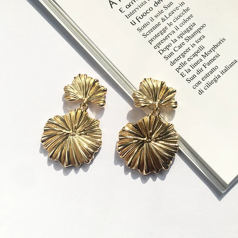 Parisian Chic Leaf Design Earrings - Vienna Verve Collection