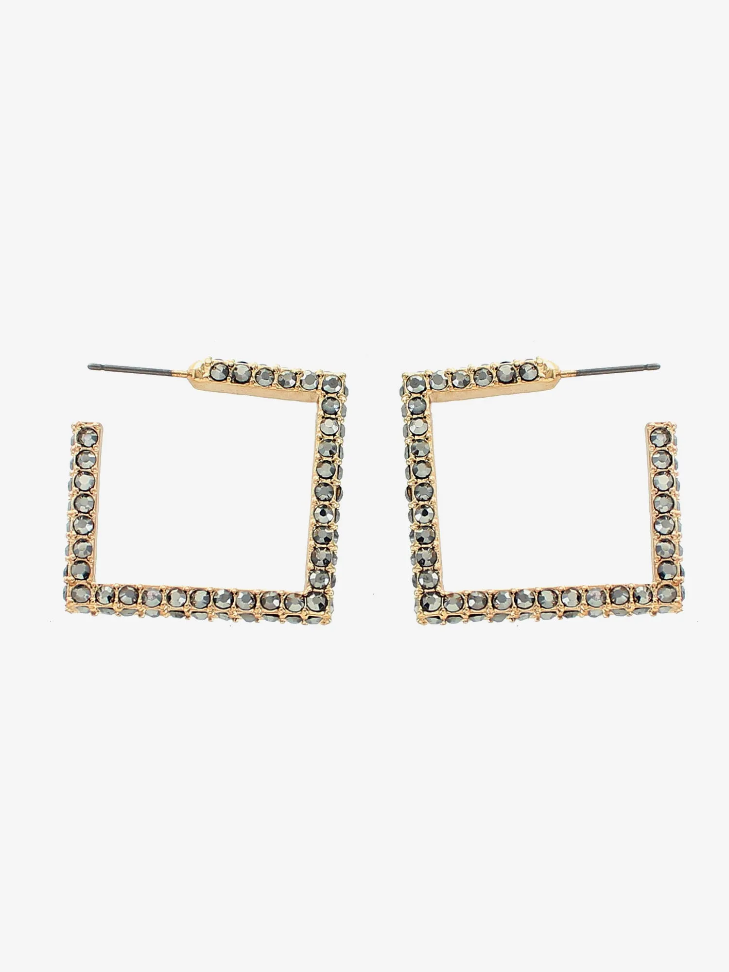 Pave Square Hoop