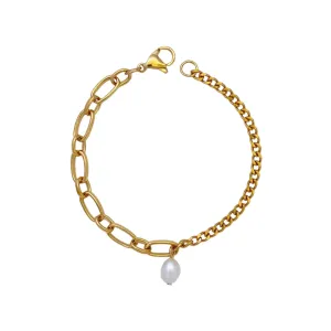 Pearl Mix Belcher Chain Bracelet