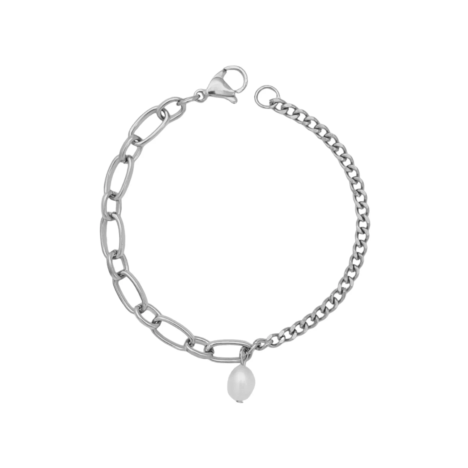 Pearl Mix Belcher Chain Bracelet