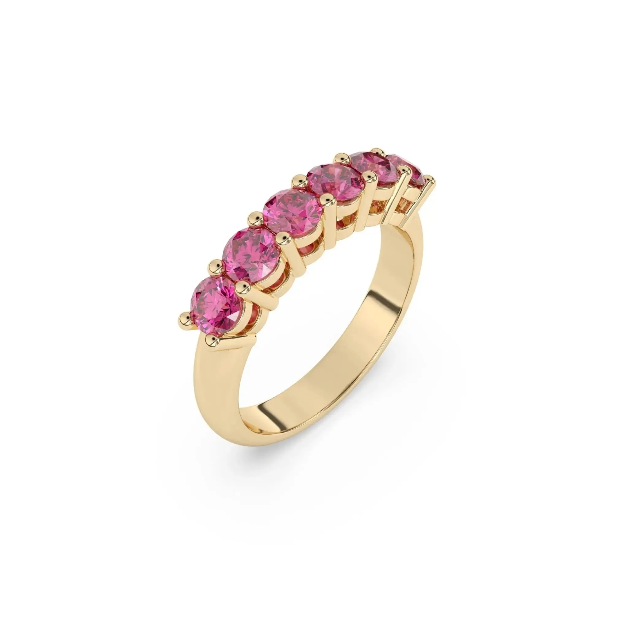 Pink Sapphire Six Stone Ring