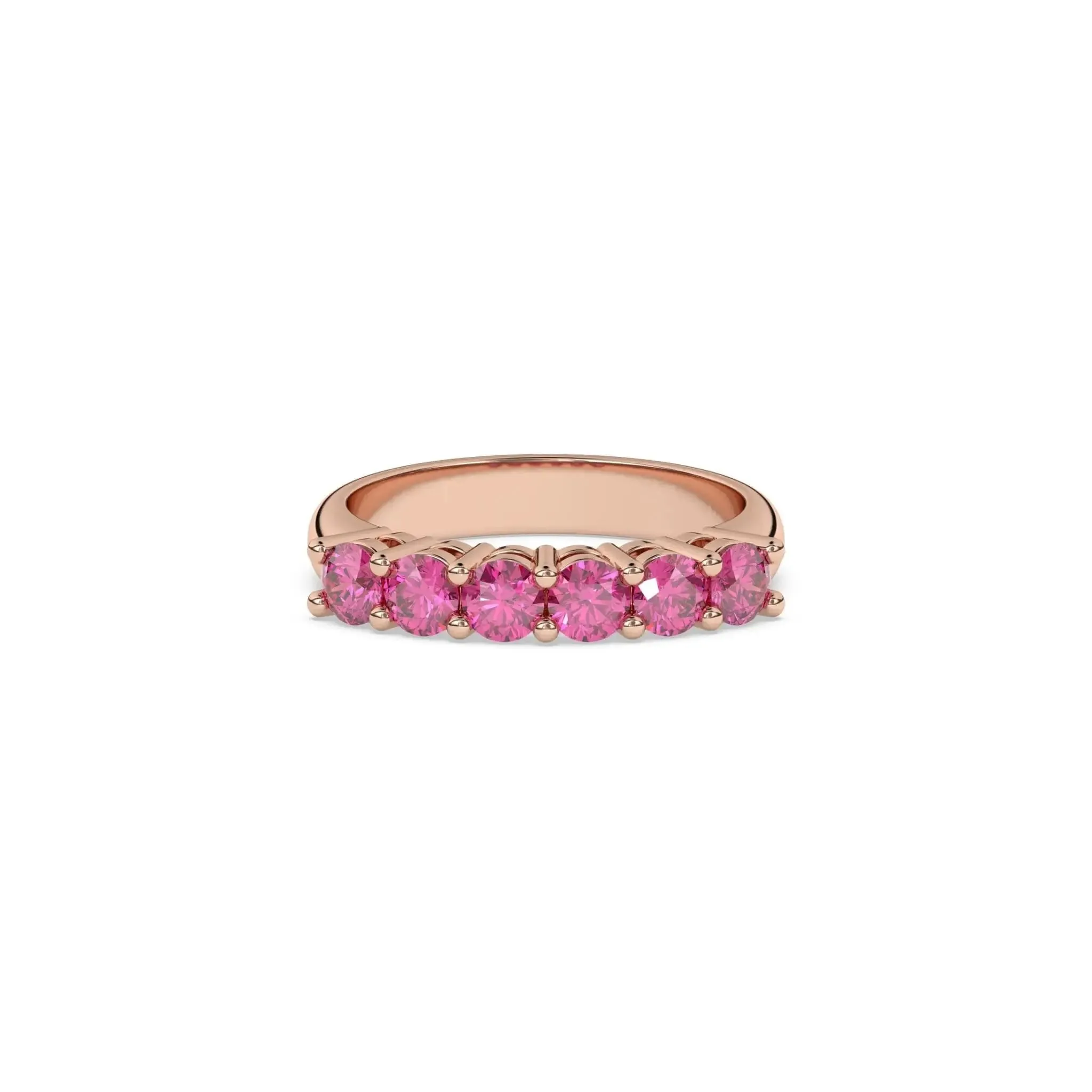 Pink Sapphire Six Stone Ring