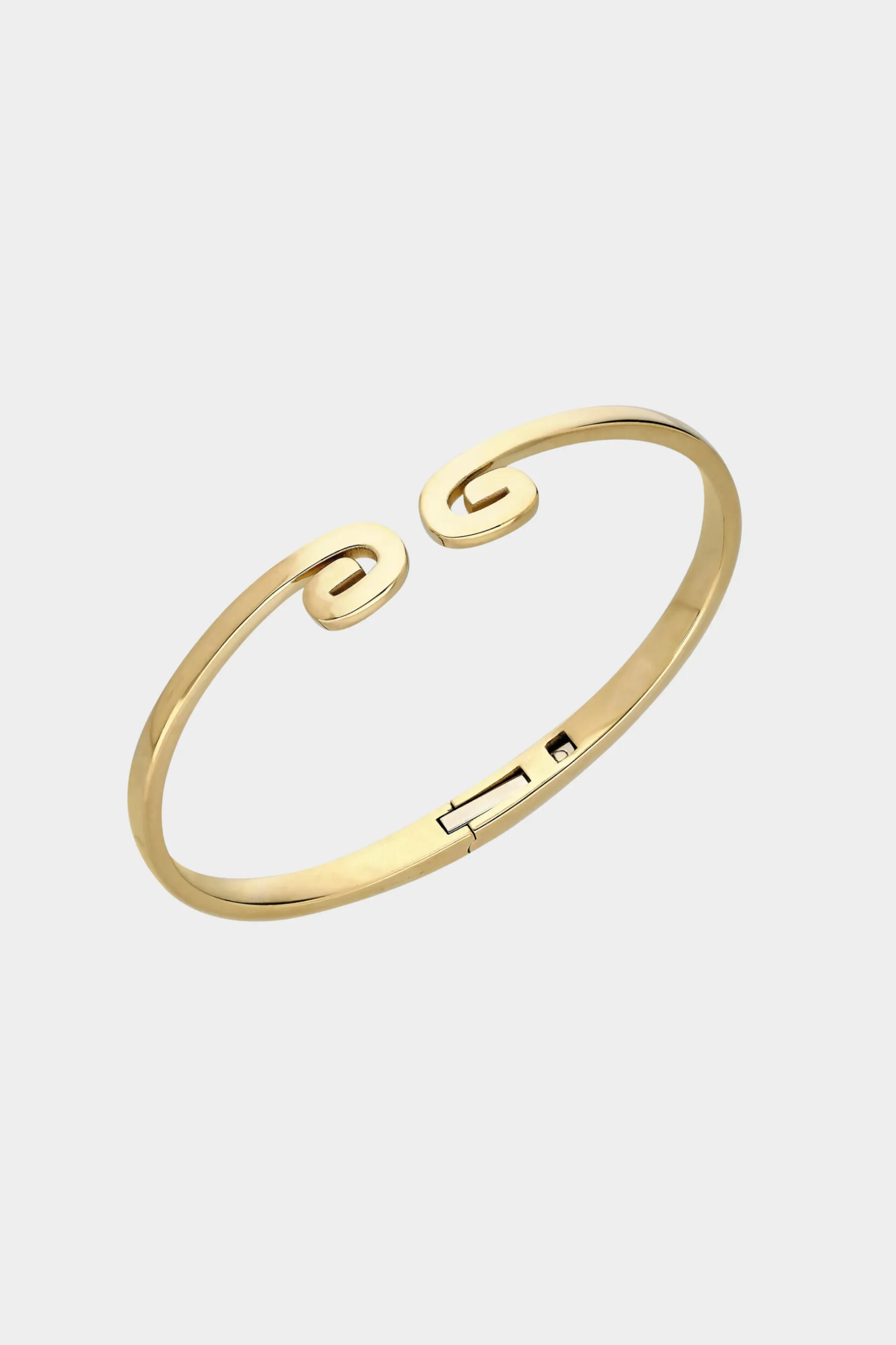 "Txirimiri" Hinge Cuff Bracelet, Yellow Gold