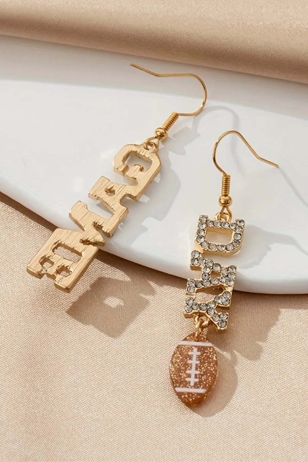 Rhinestone "GAME DAY" Football Earrings