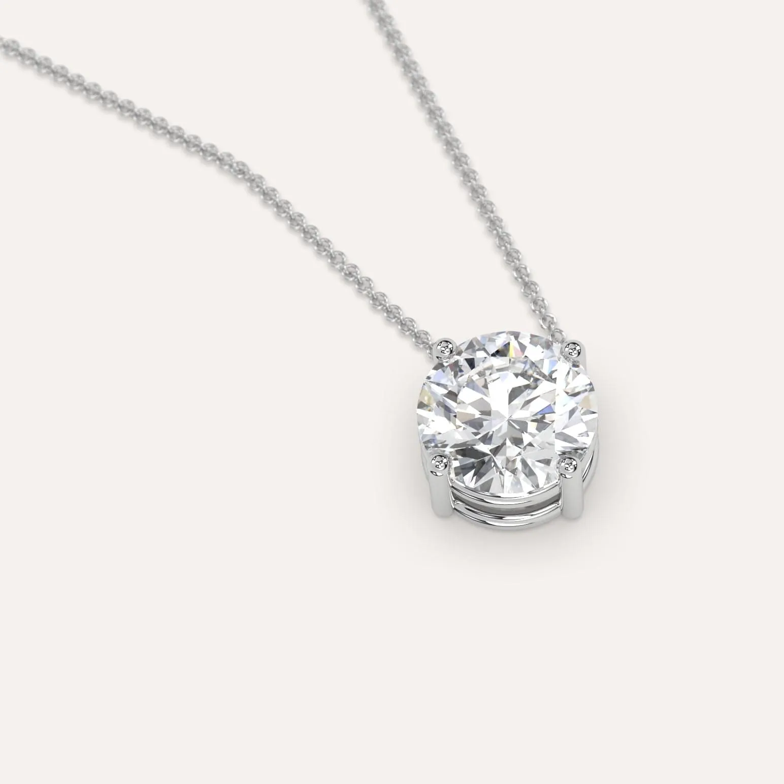 Round Floating Diamond Necklace Setting