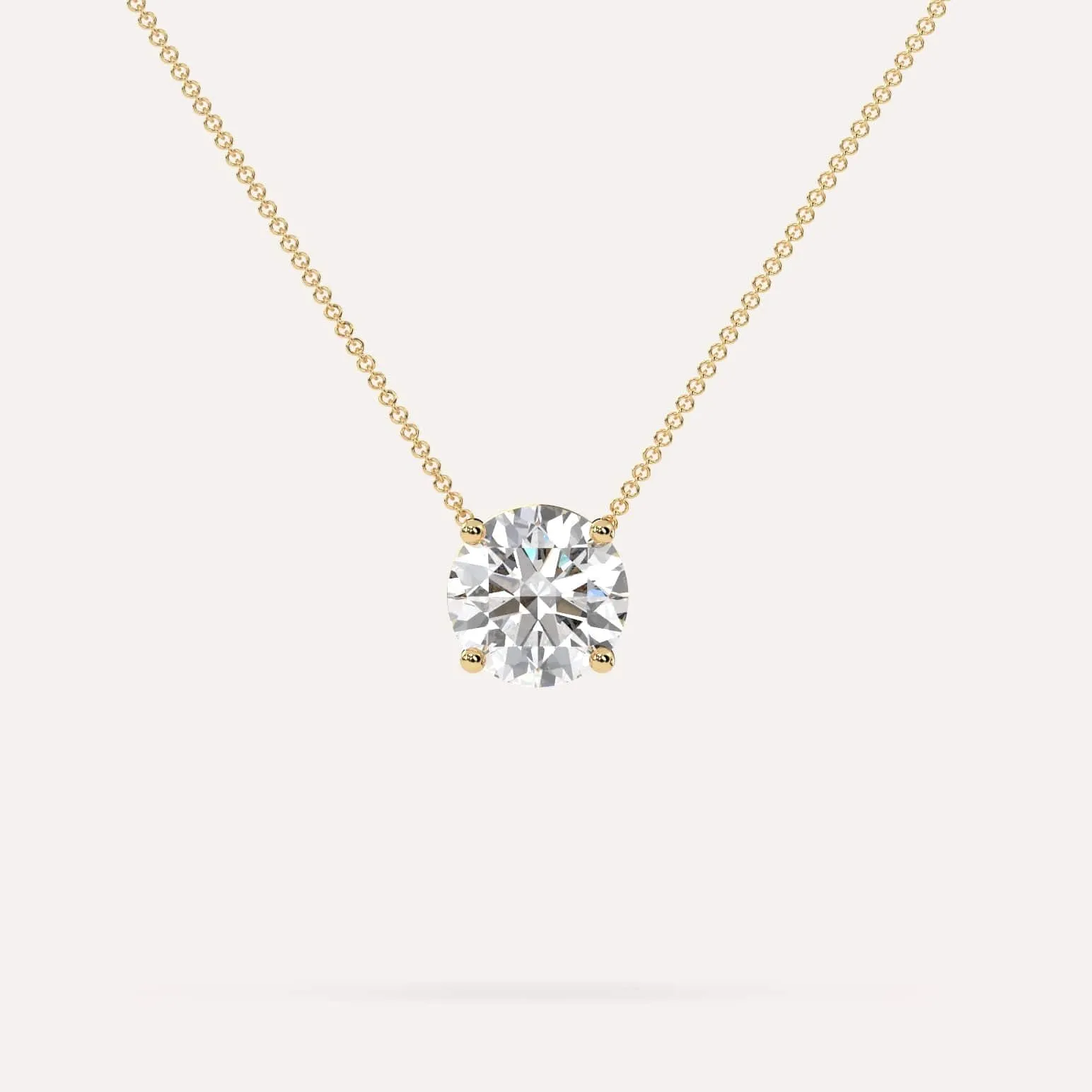 Round Floating Diamond Necklace Setting