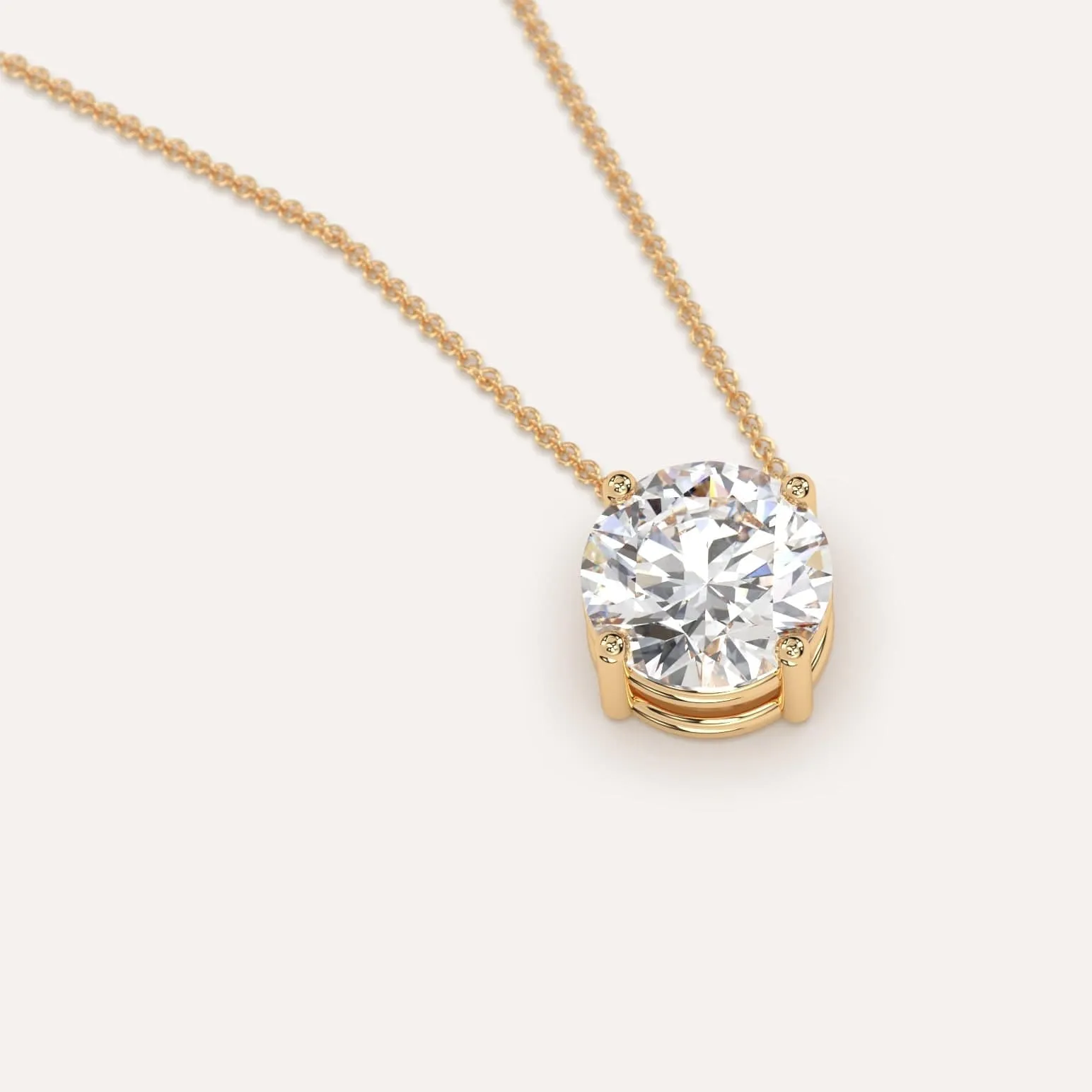 Round Floating Diamond Necklace Setting