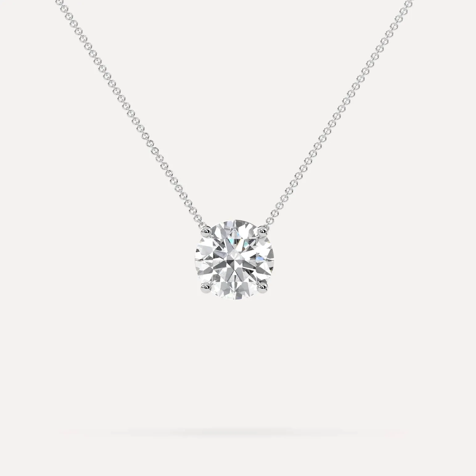 Round Floating Diamond Necklace Setting