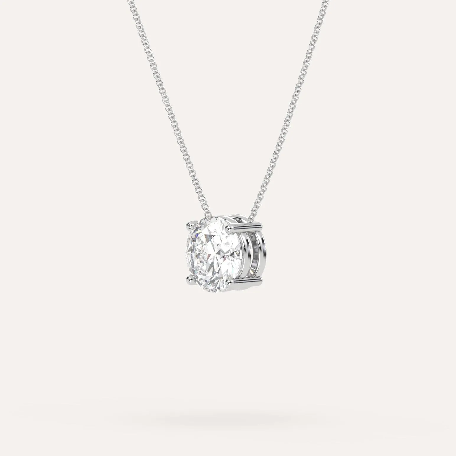 Round Floating Diamond Necklace Setting