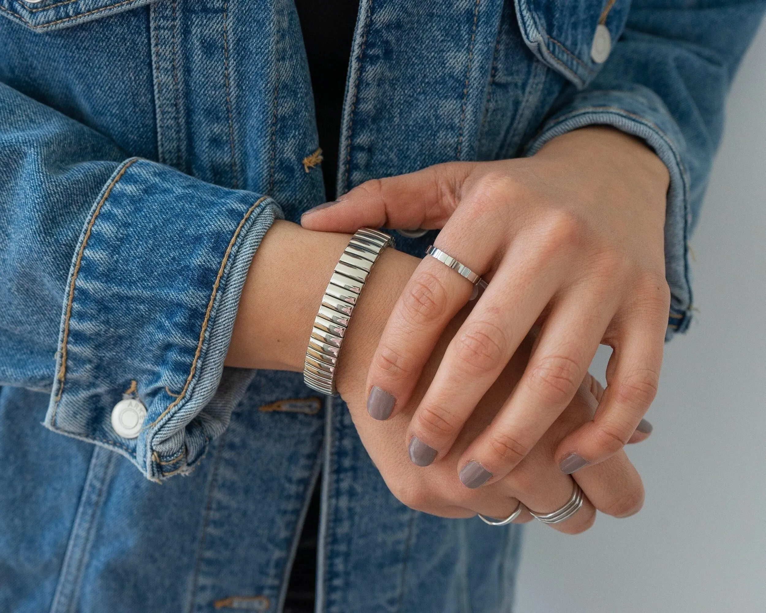 Silver Wristband Bracelet