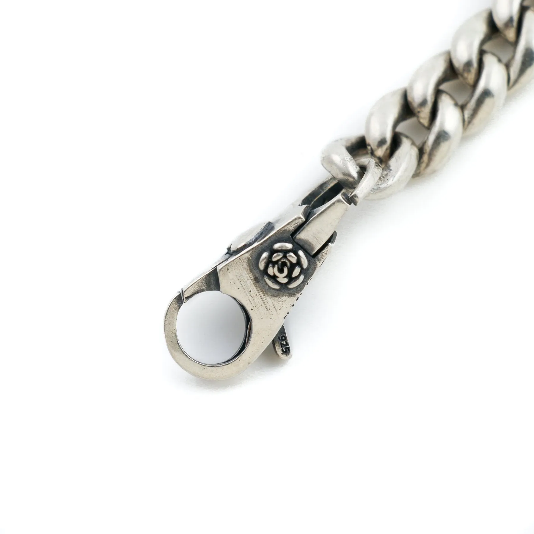 Silver x Brass Spinner Curb Link Bracelet