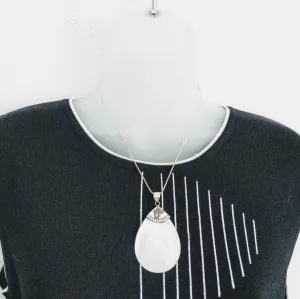 Sterling Silver & Mother of Pearl Pendant Necklace