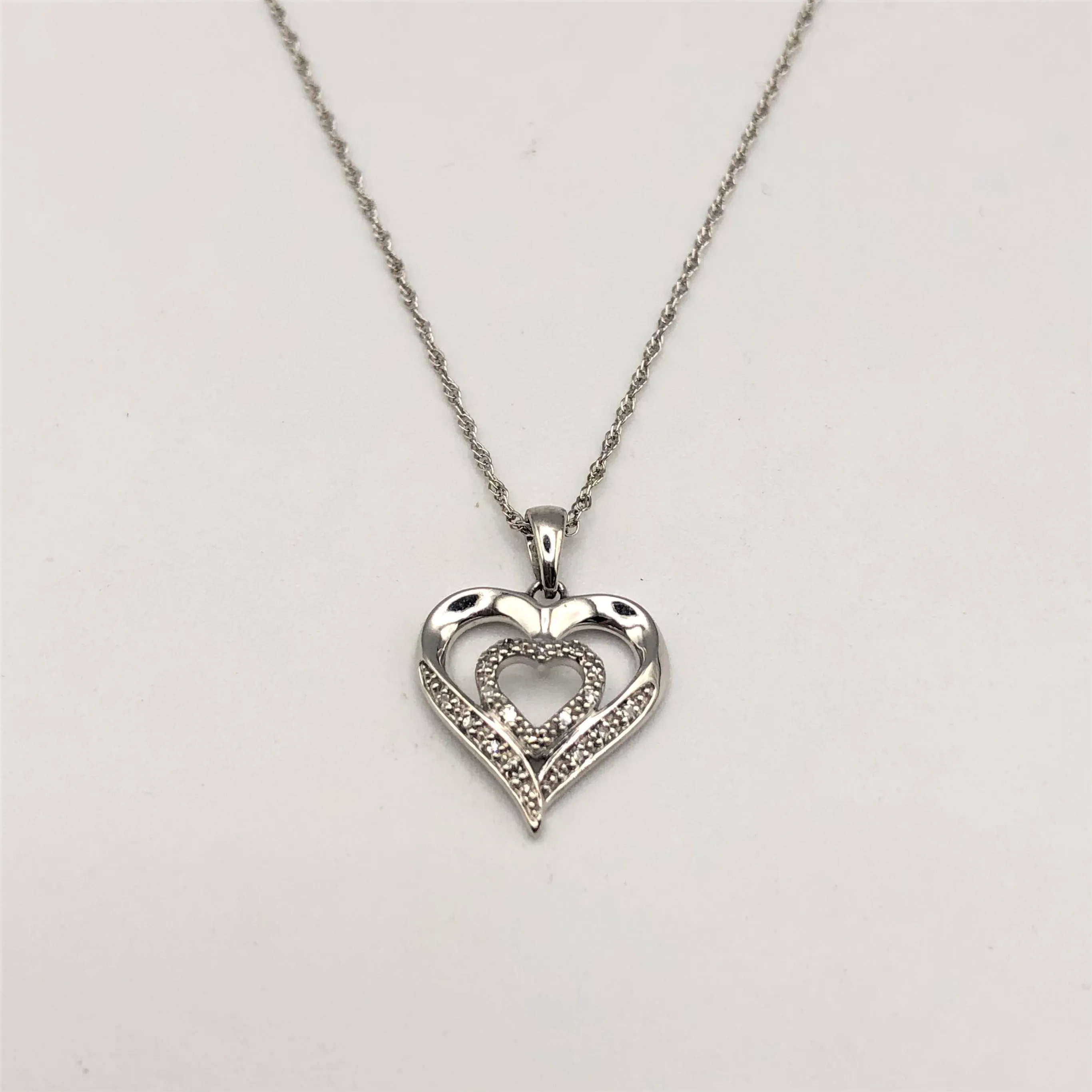 Sterling Silver Heart Pendant Necklace