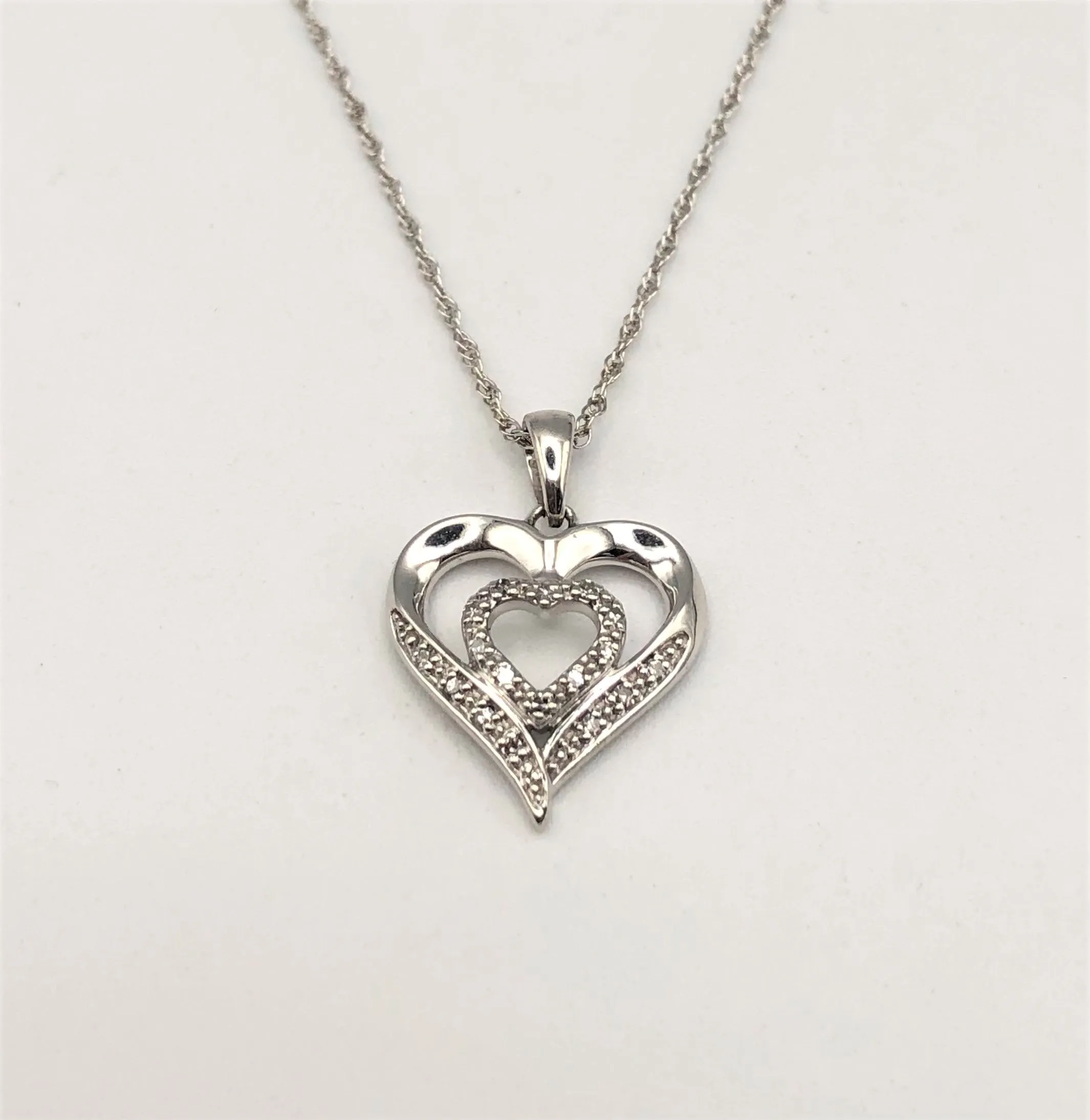 Sterling Silver Heart Pendant Necklace