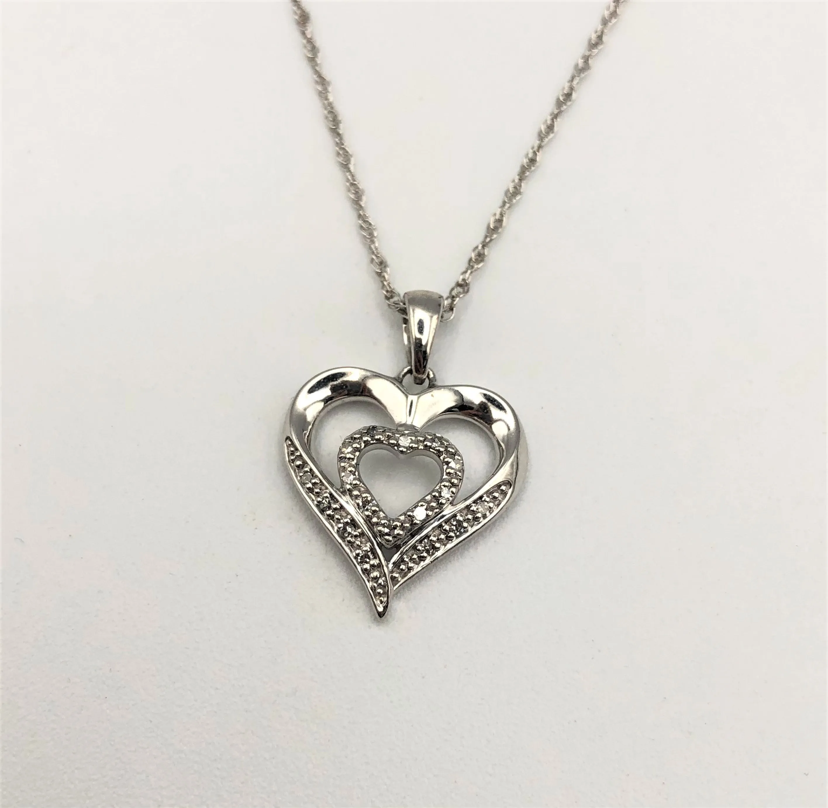 Sterling Silver Heart Pendant Necklace