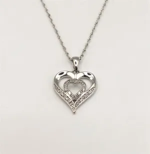 Sterling Silver Heart Pendant Necklace